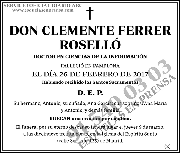 Clemente Ferrer Roselló
